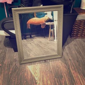 Large Vintage Style Green Mirror